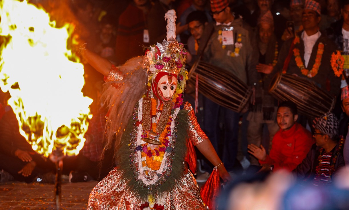 कात्तिक नाच : हिरण्यकश्यपु वध मञ्चन गरिने